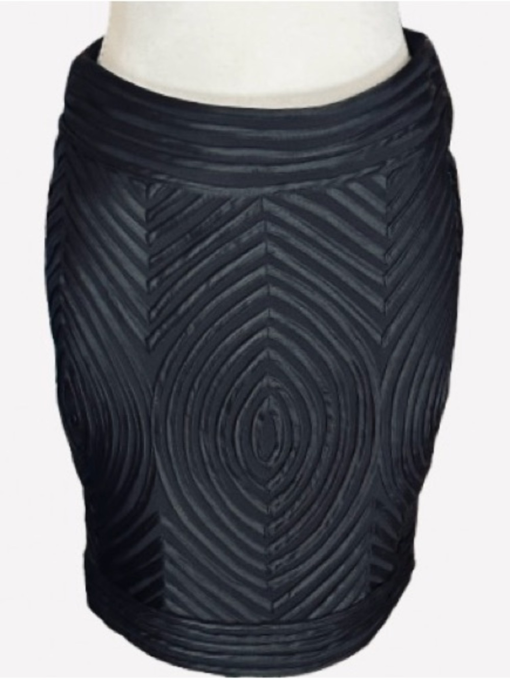 NWT Black LUCY PARIS Textured Pencil Skirt Bodycon Pencil New Medium Mini